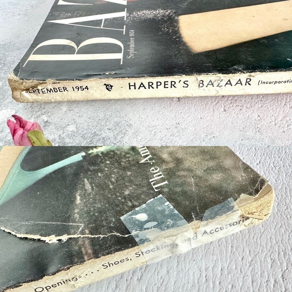 Vintage Harper's Bazaar September 1954 Magazine Dior Balenciaga Paris Collection - Picture 14 of 14